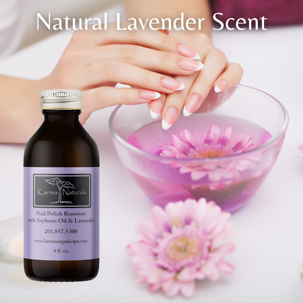 Karma Organic Beauty Natural Soybean Lavender Nail Polish Remover Nontoxic Vegan
