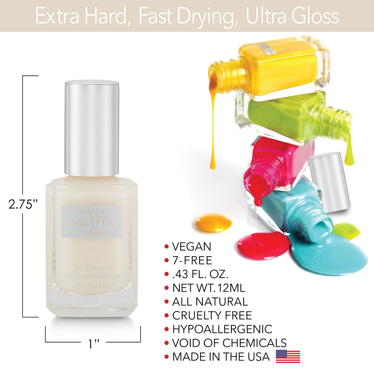 Nail Enamel Primer - Non-Toxic, Vegan, and Cruelty-Free (