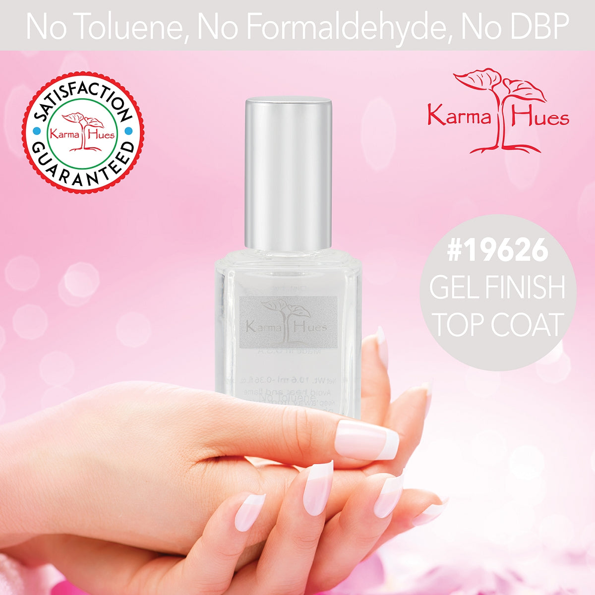 Gel Finish Top Coat - Nail Polish; Non-Toxic, Vegan, and Cruelty-Free (