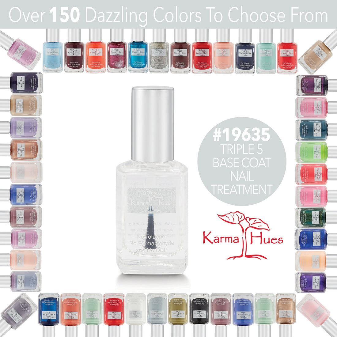 Triple 5 Base Coat - Nail Treatment; Non-Toxic, Vegan, and Cruelty-Free (