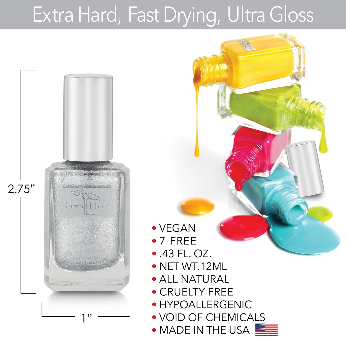 Snowflakes on 5th - Nail Polish; Non-Toxic, Vegan, and Cruelty-Free (