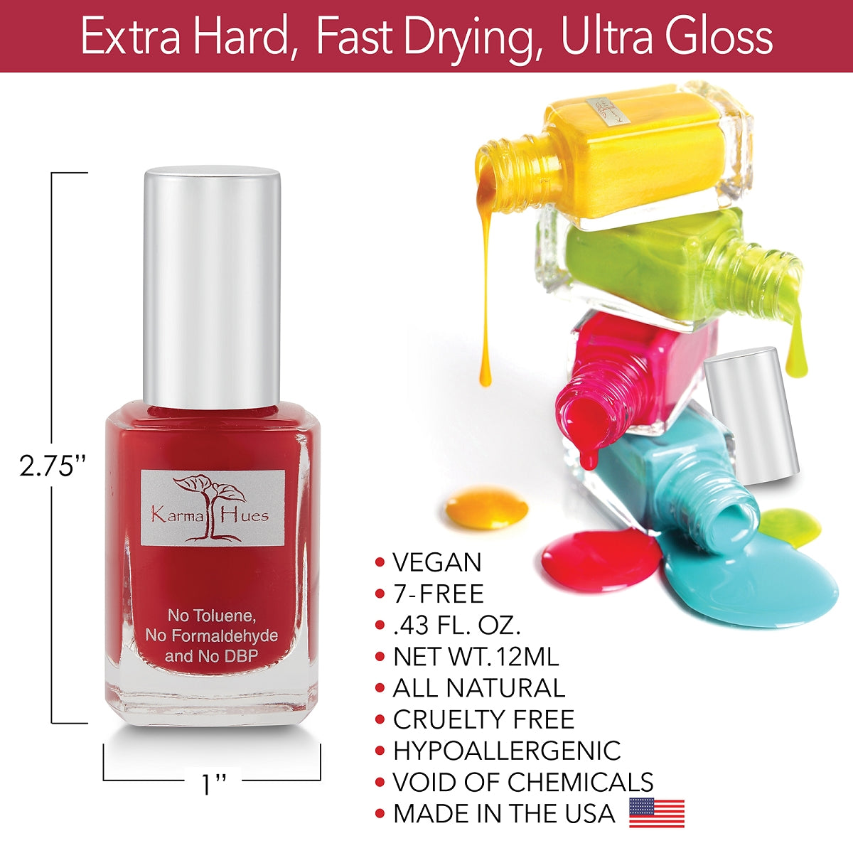 Karma Naturals Nail Polish - Red and Even
