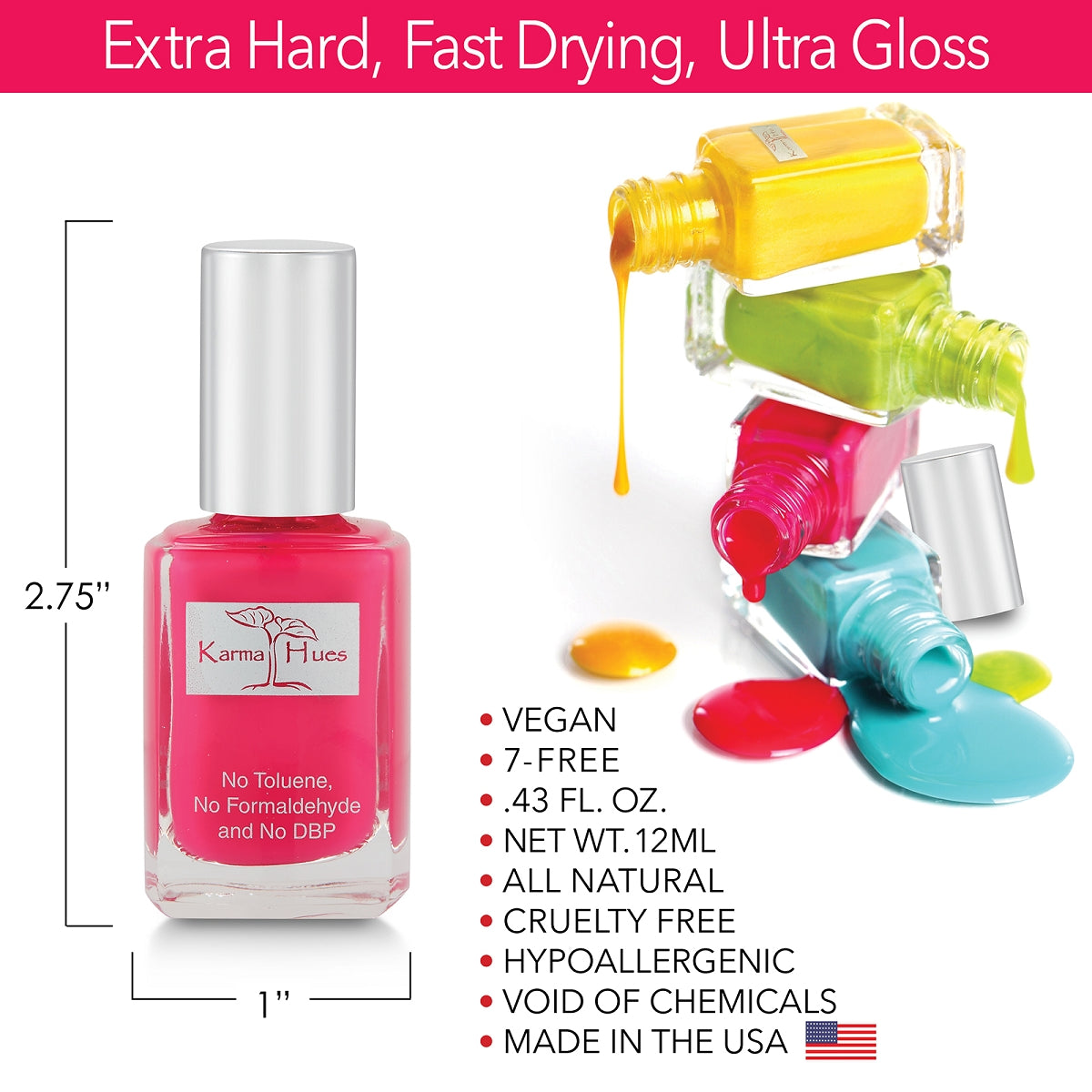 Nausil - Nail Polish; Non-Toxic, Vegan, and Cruelty-Free (