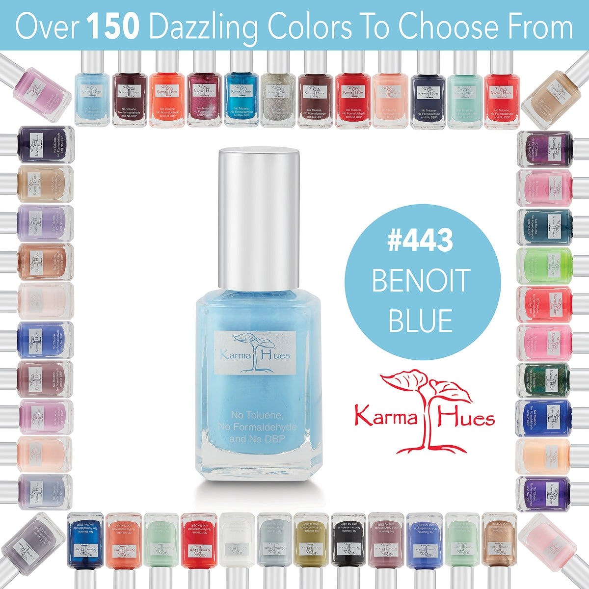 Benoit Blue - Nail Polish; Non-Toxic, Vegan, and Cruelty-Free (