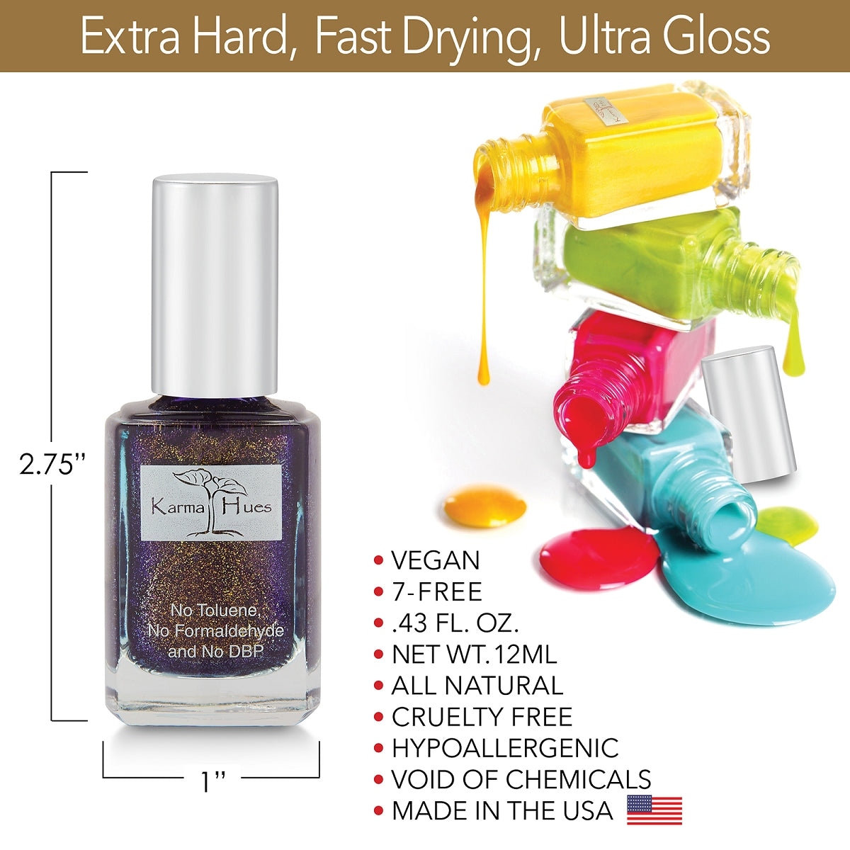 NYC Nights - Nail Polish; Non-Toxic, Vegan, and Cruelty-Free (