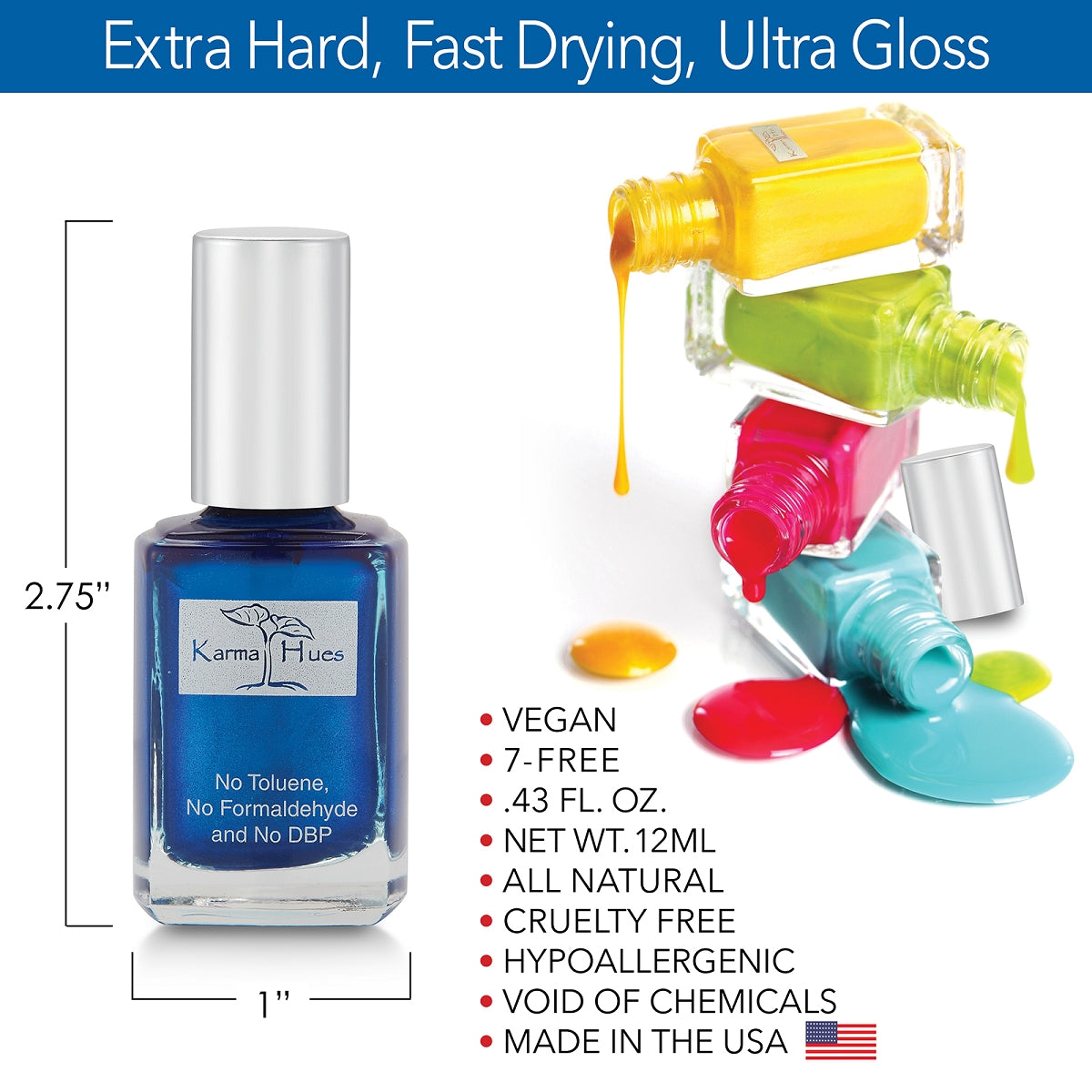 Sapphire Beach - Nail Polish; Non-Toxic, Vegan, and Cruelty-Free (