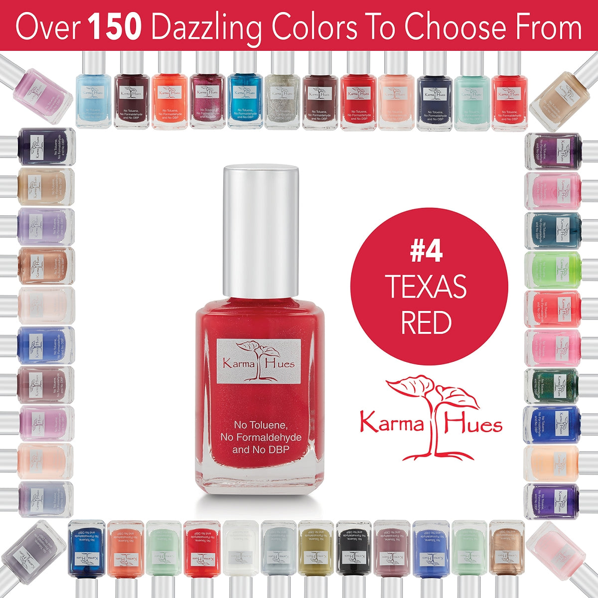 Texas Red - Nail Polish; Non-Toxic, Vegan, and Cruelty-Free (