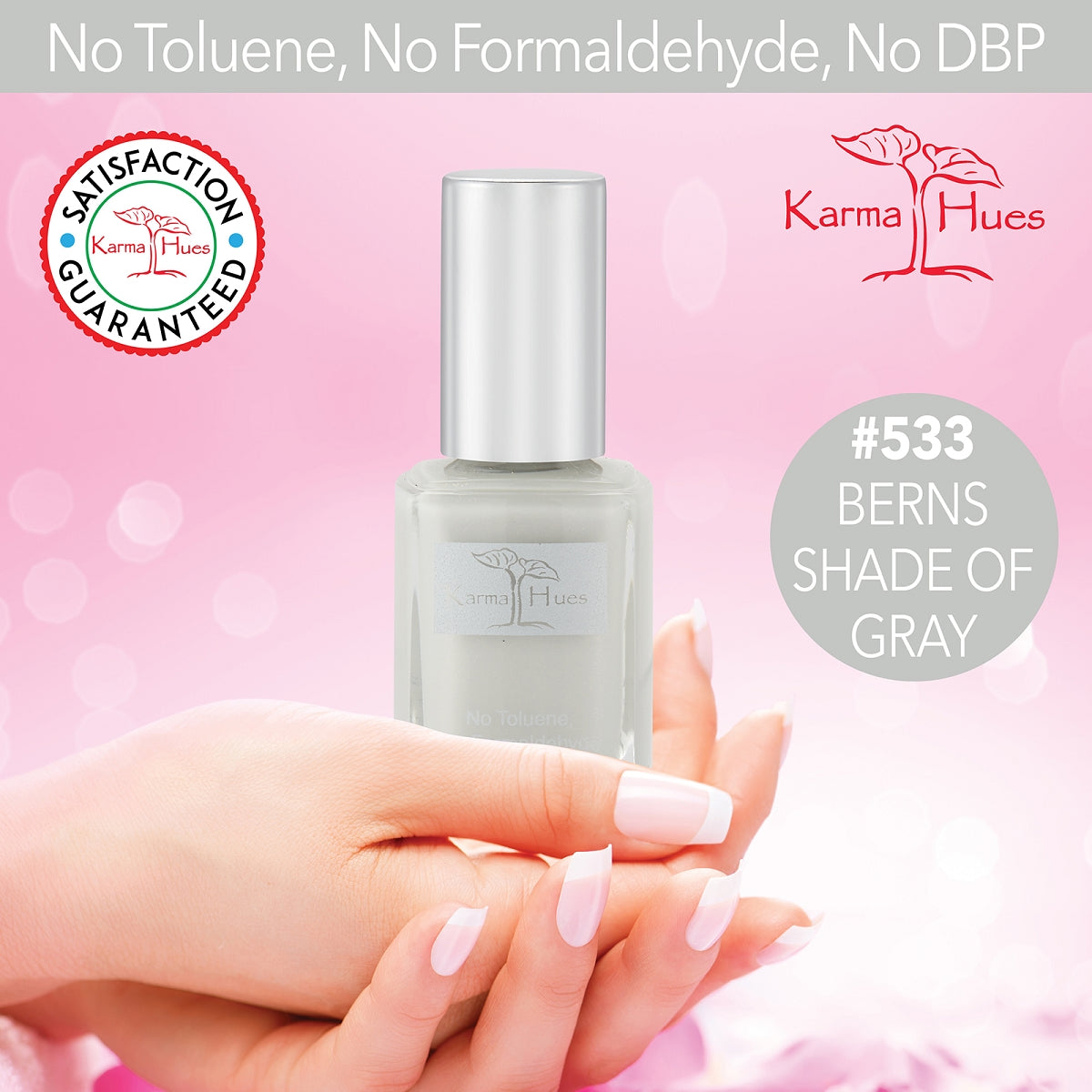 Berns Shade of Gray - Nail Polish; Non-Toxic, Vegan, and Cruelty-Free (