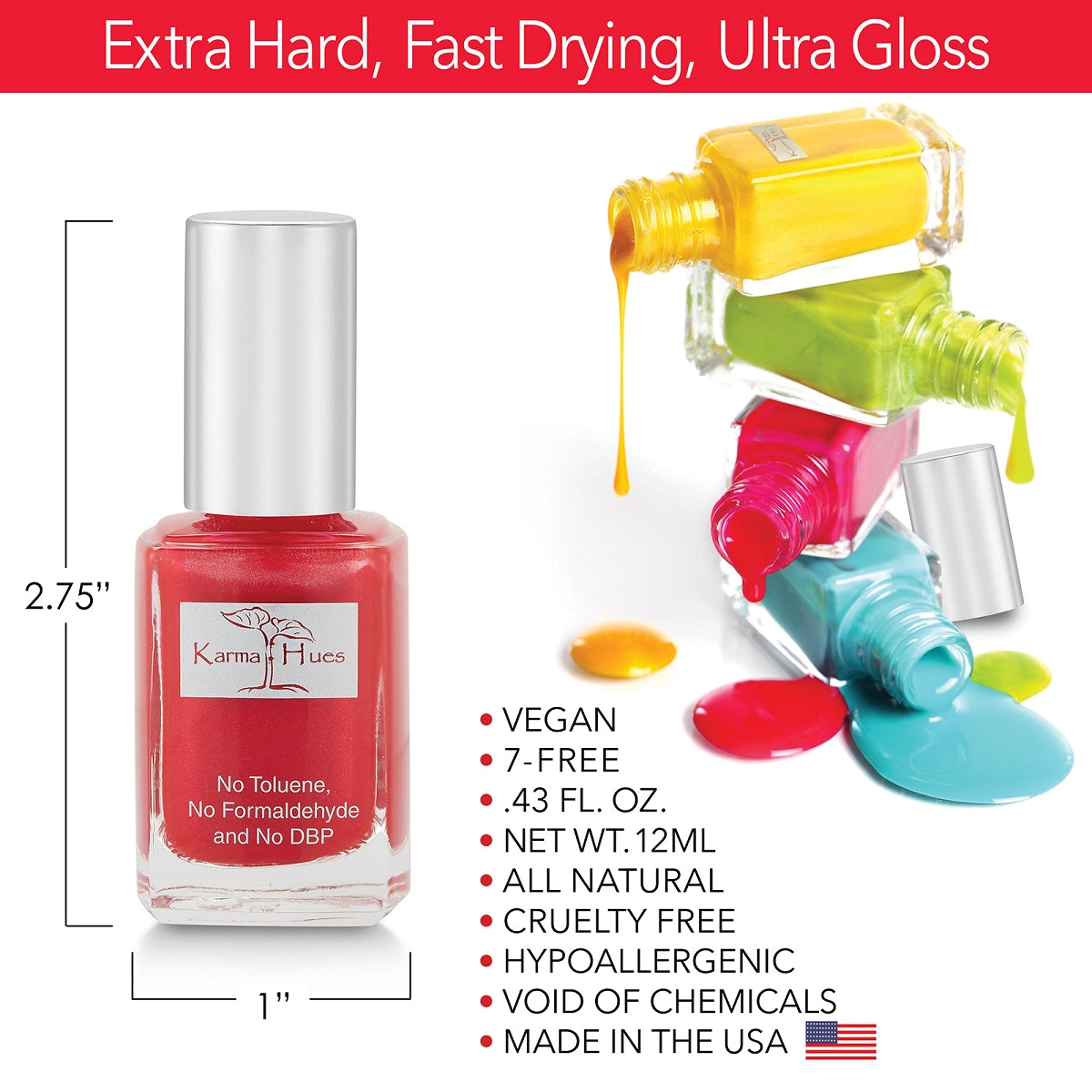 Little Red Dress - Nail Polish; Non-Toxic, Vegan, and Cruelty-Free (
