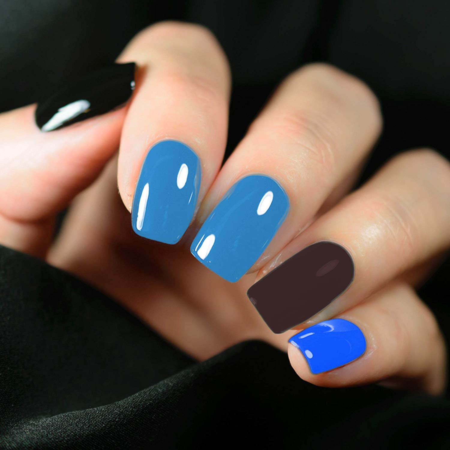 Dariya - Karma Halal Certified Nail Polish; Vegan, and Cruelty-Free Oxygen Permeable Wudu Friendly Nail Enamel (H7 Bold Blue)