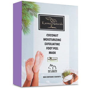 Karma Coconut Foot Peel Mask – Helps Remove Callus & Repair Cracked Heels by Karma Organic – For Men & Women [2 Pack]