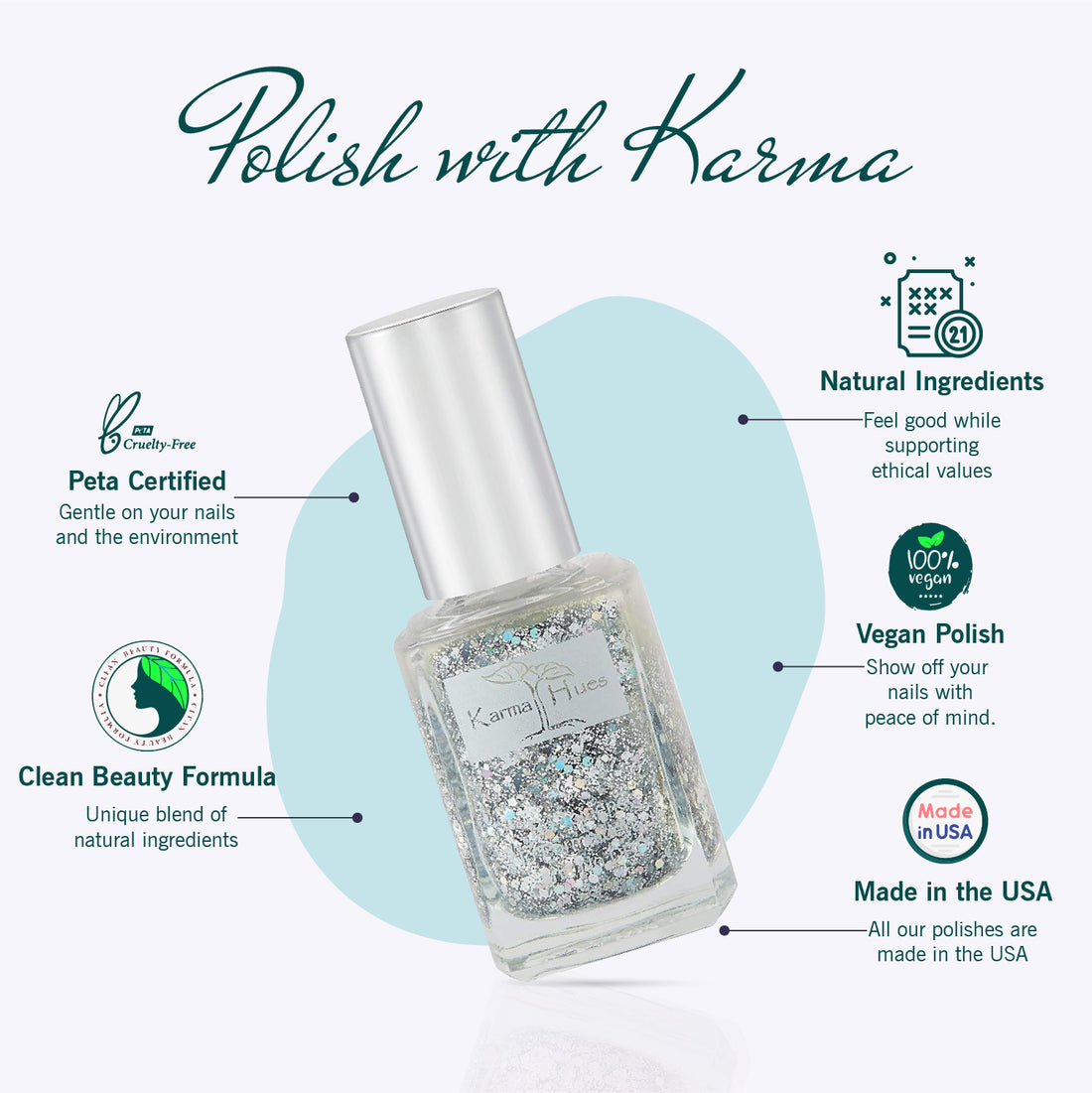 Karma Naturals Nail Polish - Glitter Bomb