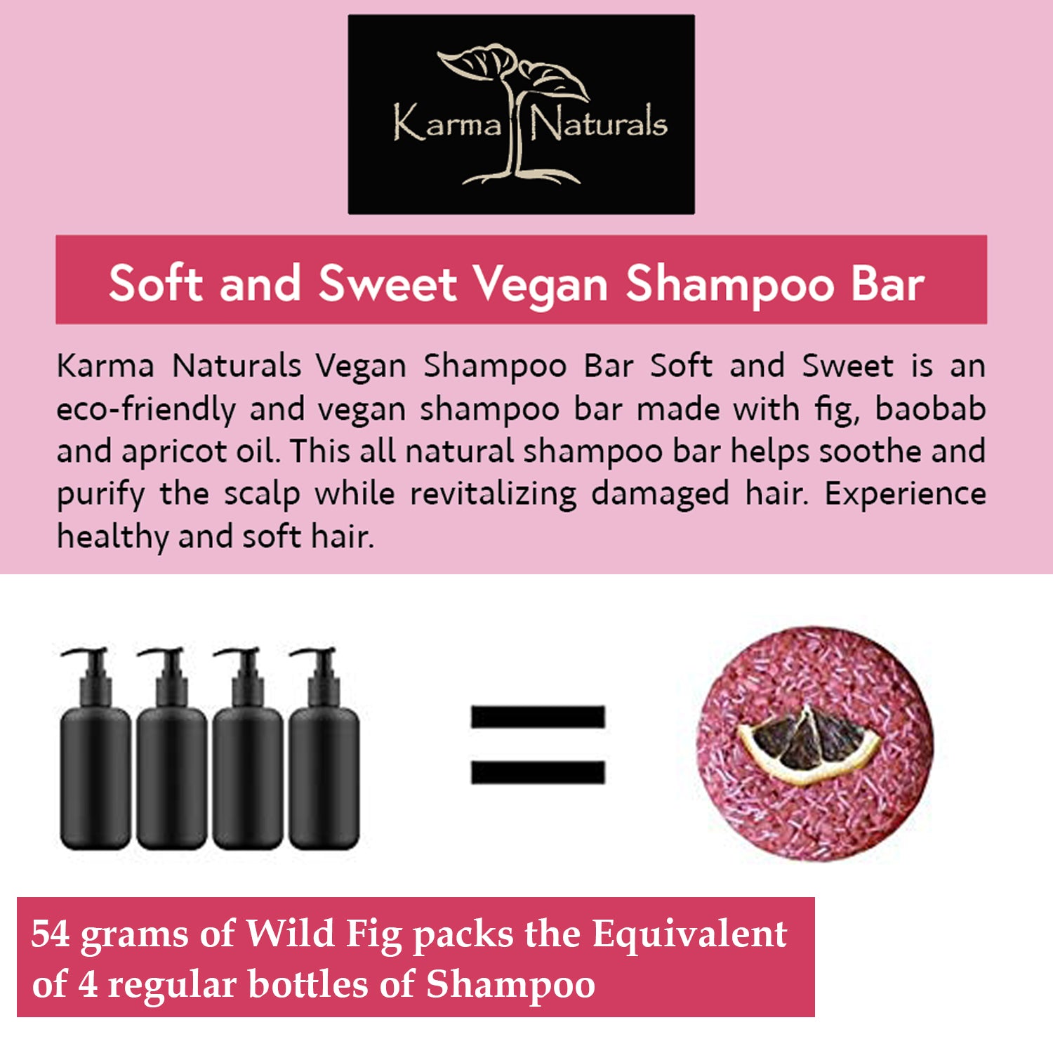 Karma Naturals  Soft and Sweet Vegan Shampoo Bar