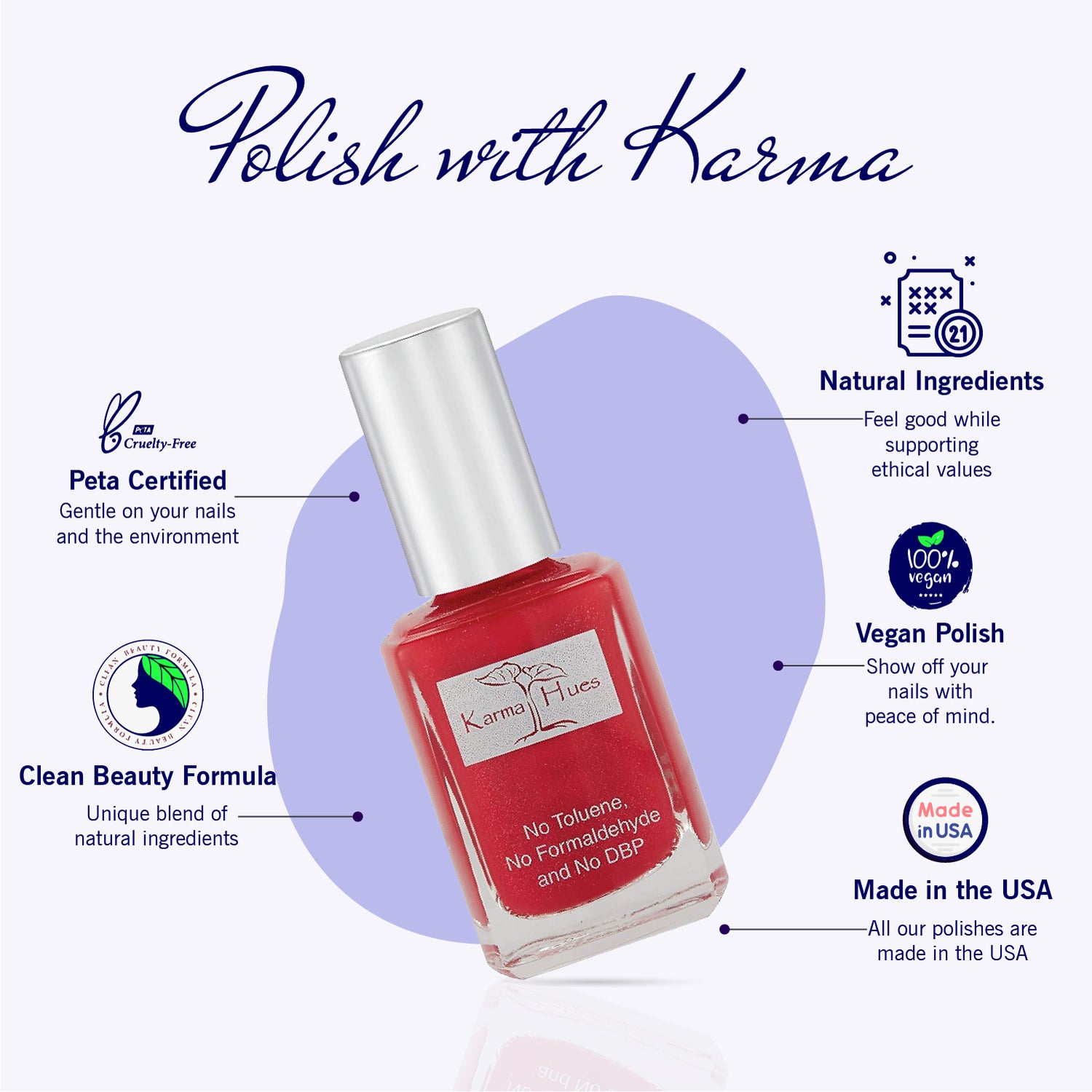 Karma Naturals Nail Polish - Texas Red