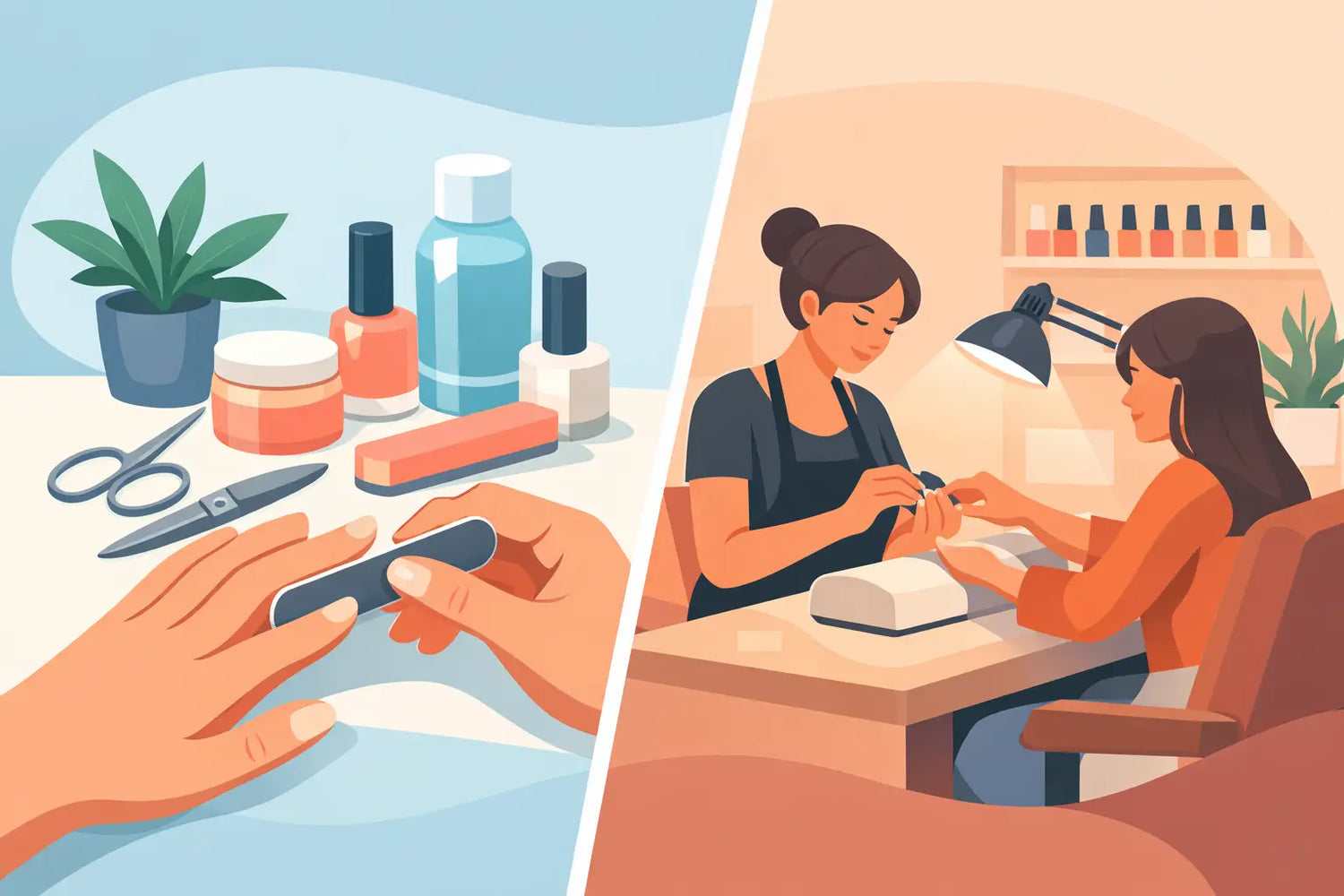 Home Nail Care Kit vs Salon Visits