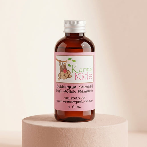 Karma Organic Patented Soy-Based Nail Polish Remover – Non-Toxic Formula with 4 fl oz Bubblegum Scented