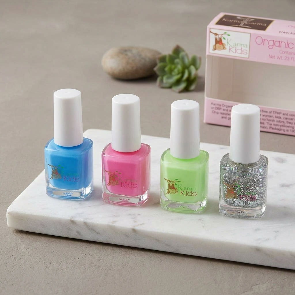 Karma Organic Vegan Non-Toxic Nail Polish – [Karma Kids Box Set No.1] – Cruelty-Free Long-Lasting Nail Color