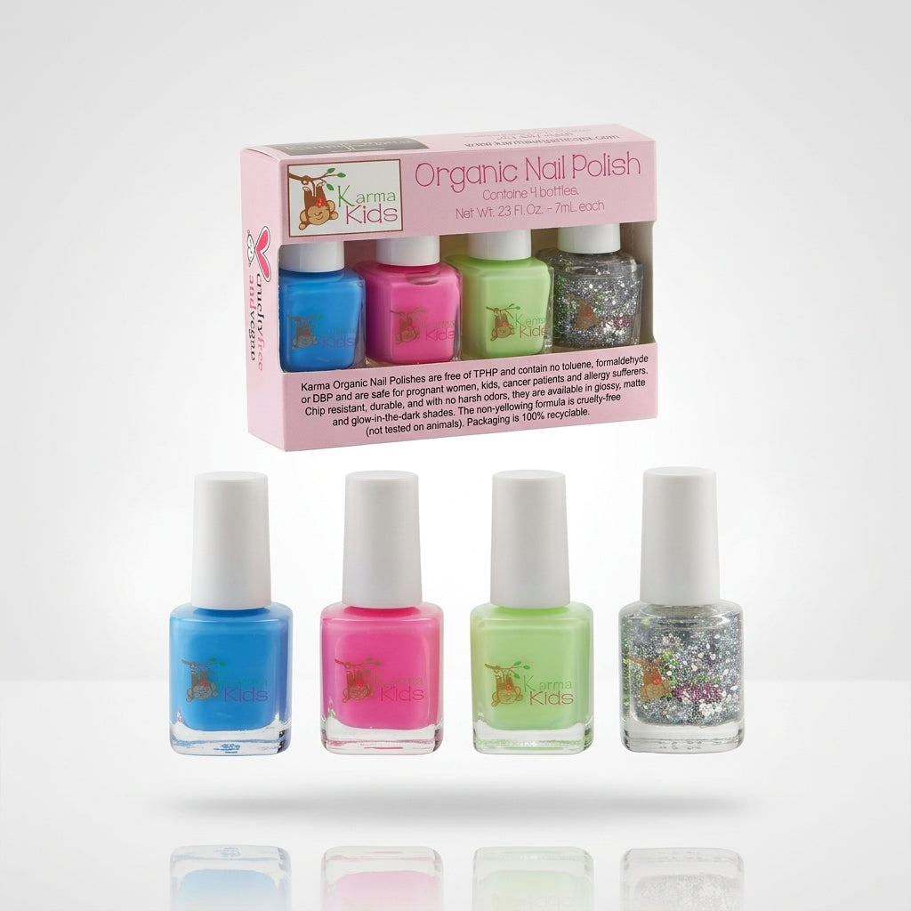Karma Organic Vegan Non-Toxic Nail Polish – [Karma Kids Box Set No.1] – Cruelty-Free Long-Lasting Nail Color