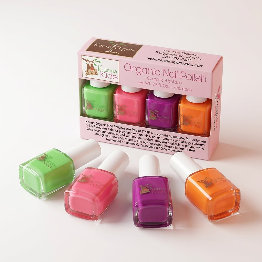 Karma Organic Vegan Non-Toxic Nail Polish – [Karma Kids Box Set NO.2] – Cruelty-Free Long-Lasting Nail Color