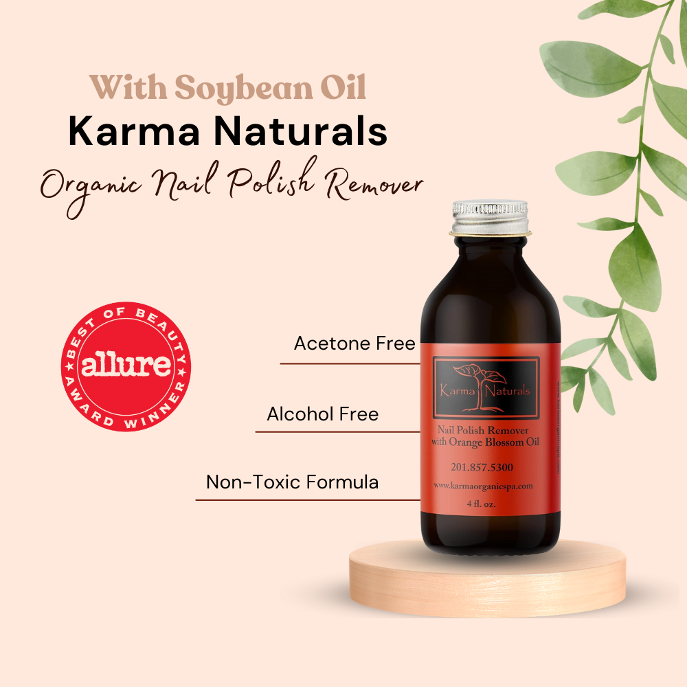 Karma Naturals  Nail Polish Remover with Soybean and Orange Blossom Oil - 4 fl. Oz.