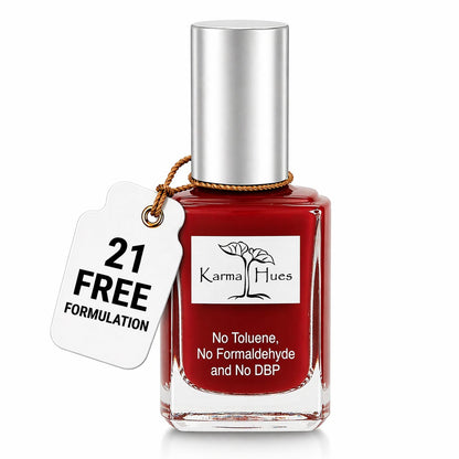 Karma Organic Vegan Non-Toxic Nail Polish – [Bordeaux] – Cruelty-Free Long-Lasting Nail Color