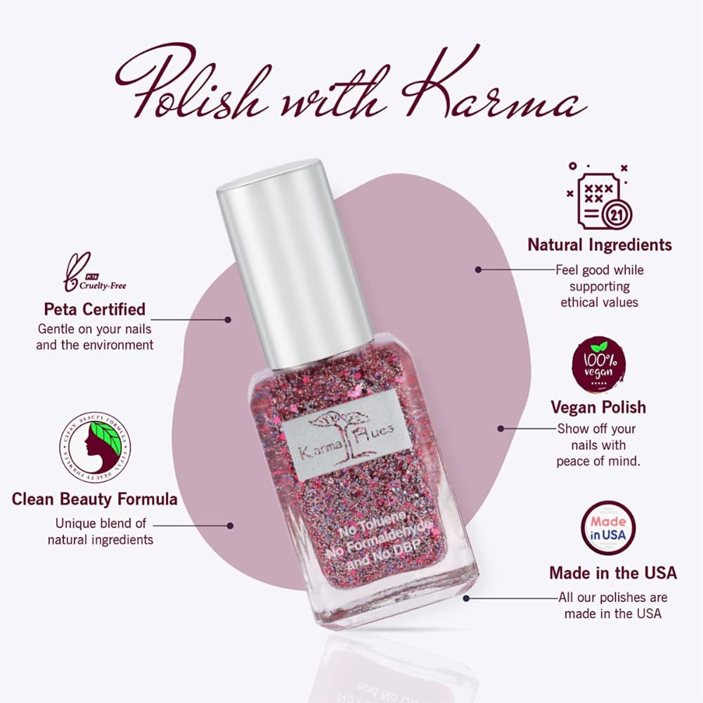 Karma Organic Vegan Non-Toxic Nail Polish – [Bubbly Ro-Who] – Cruelty-Free Long-Lasting Nail Color