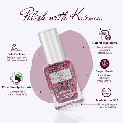 Karma Organic Vegan Non-Toxic Nail Polish – [Bubbly Ro-Who] – Cruelty-Free Long-Lasting Nail Color