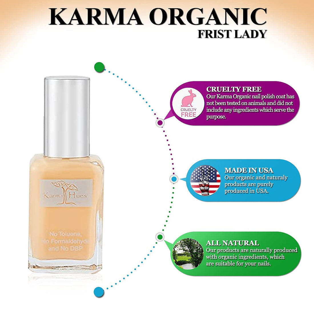 Karma Organic Vegan Non-Toxic Nail Polish – [First Lady] – Cruelty-Free Long-Lasting Nail Color