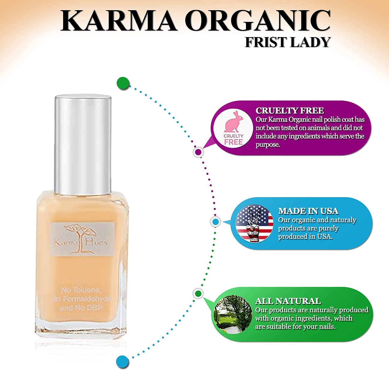Karma Organic Vegan Non-Toxic Nail Polish – [First Lady] – Cruelty-Free Long-Lasting Nail Color