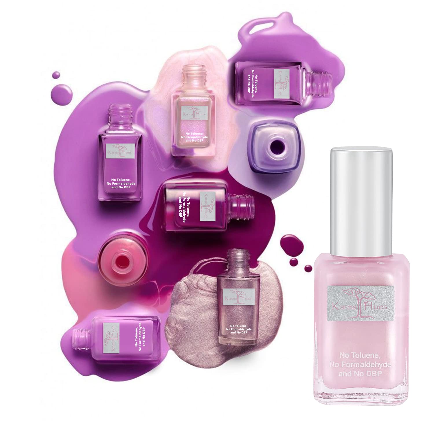 Karma Organic Vegan Non-Toxic Nail Polish – [Pretty in Pink] – Cruelty-Free Long-Lasting Nail Color