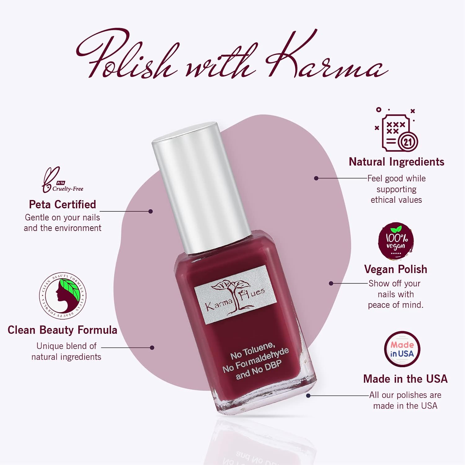 Karma Organic Vegan Non-Toxic Nail Polish – [Rum Runner] – Cruelty-Free Long-Lasting Nail Color