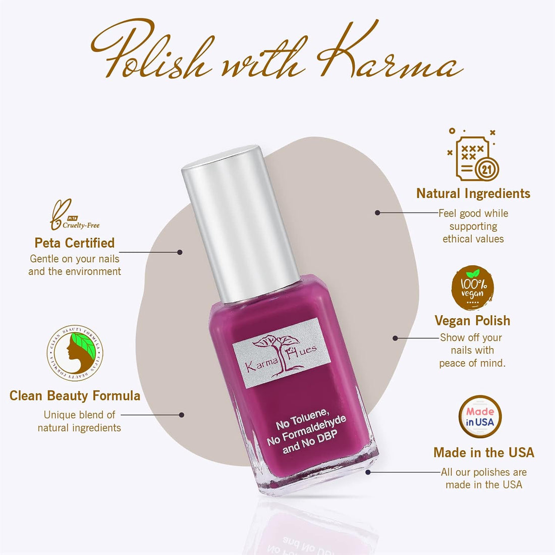 Karma Organic Vegan Non-Toxic Nail Polish – [Sweet Melissa] – Cruelty-Free Long-Lasting Nail Color