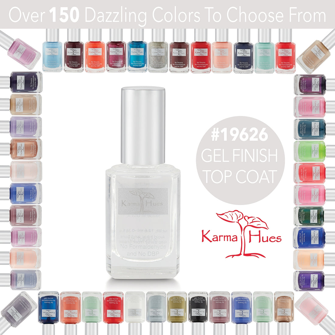 Gel Finish Top Coat - Nail Polish; Non-Toxic, Vegan, and Cruelty-Free (