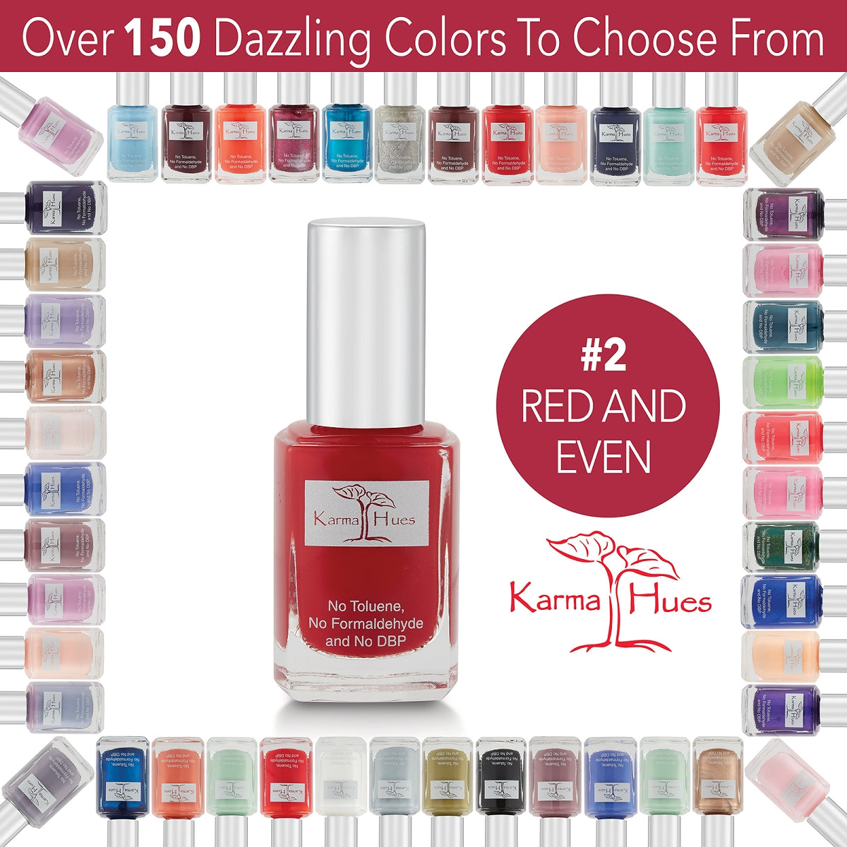 Red and Even - Nail Polish; Non-Toxic, Vegan, and Cruelty-Free (#2)