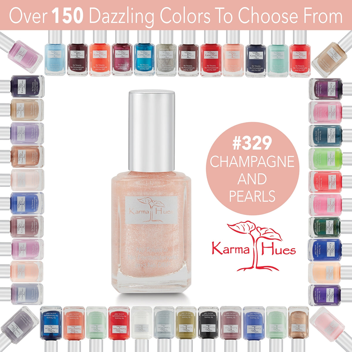 Champagne and Pearls - Nail Polish; Non-Toxic, Vegan, and Cruelty-Free (#329)