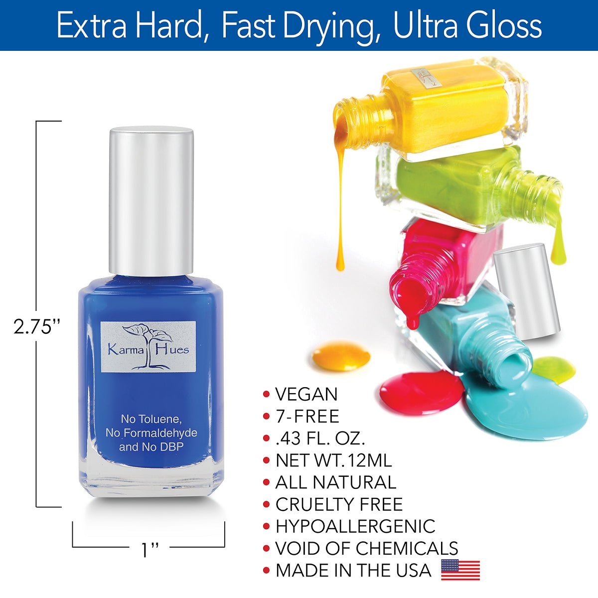 Peacock Blue - Nail Polish; Non-Toxic, Vegan, and Cruelty-Free (