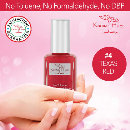 Texas Red - Nail Polish; Non-Toxic, Vegan, and Cruelty-Free (