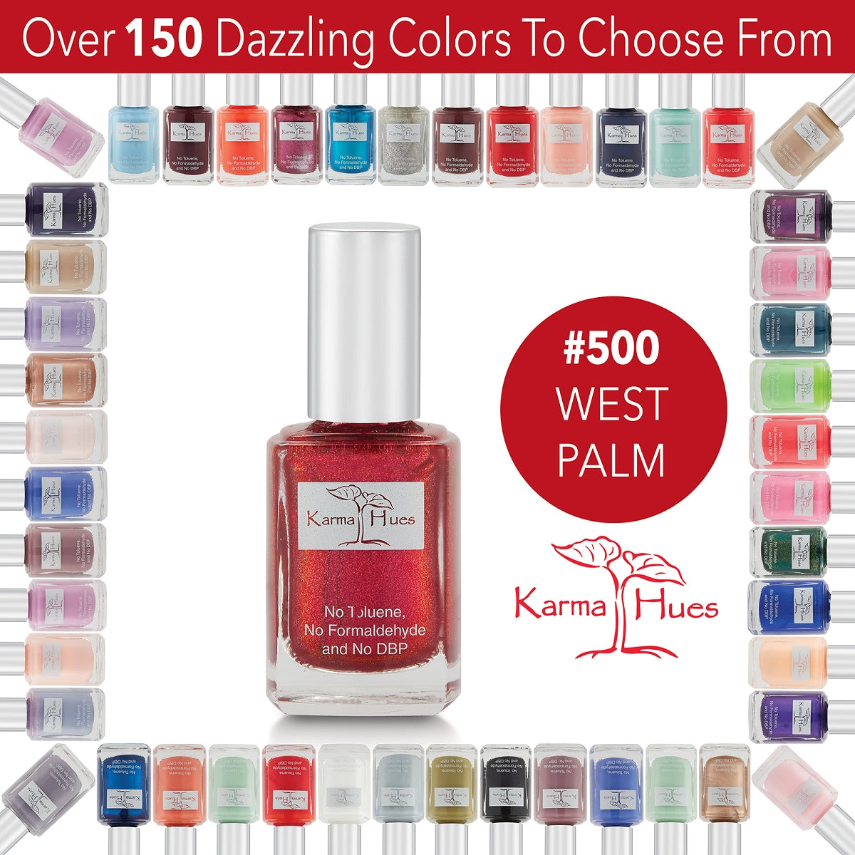 West Palm - Nail Polish; Non-Toxic, Vegan, and Cruelty-Free (#500)