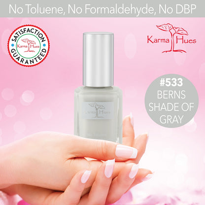 Berns Shade of Gray - Nail Polish; Non-Toxic, Vegan, and Cruelty-Free (