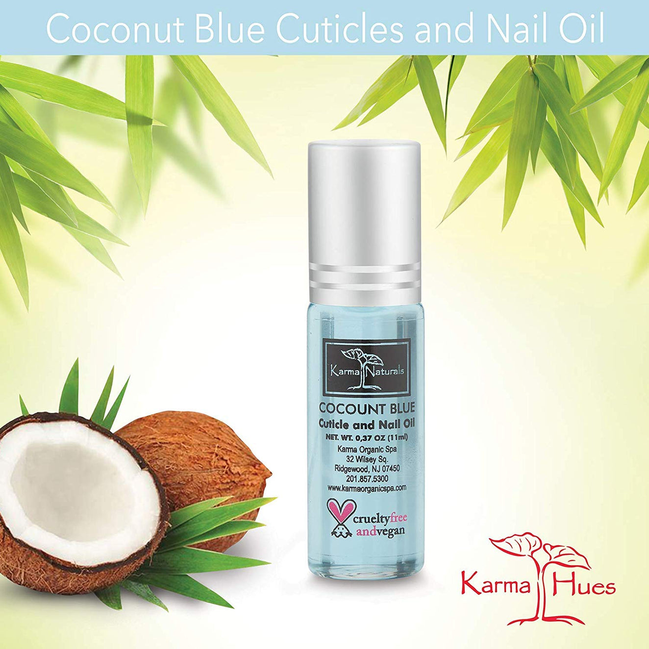 Karma Organic Coconut Cuticle Oil- Vitamin E Enriched Treatment for moisture and softness