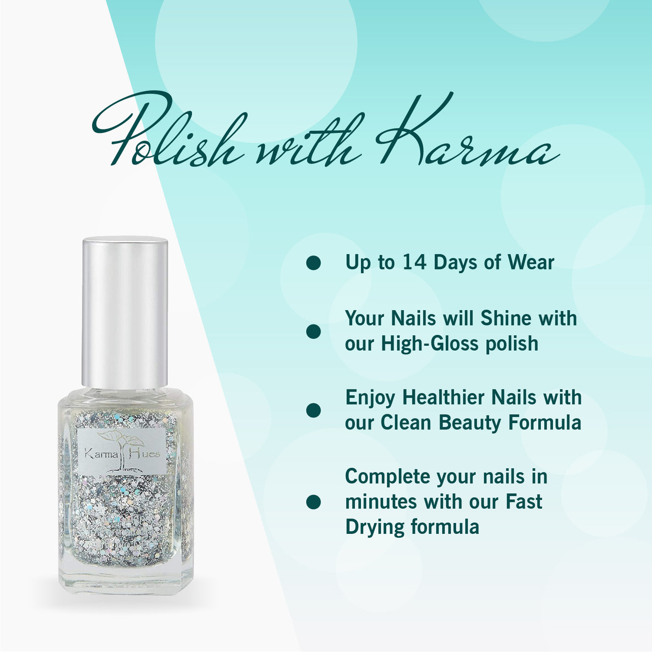 Karma Naturals Nail Polish - Glitter Bomb