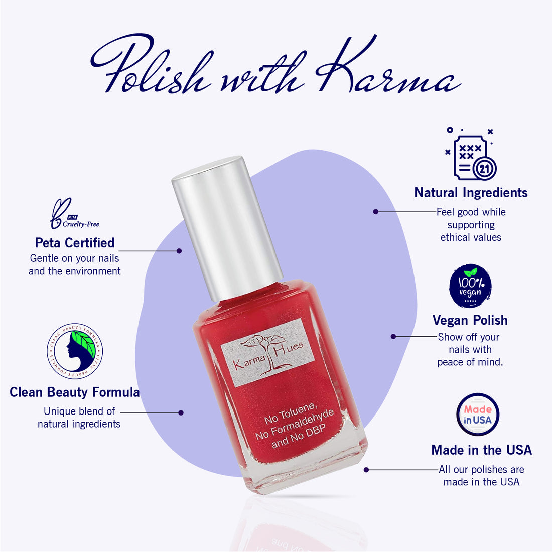 Karma Naturals Nail Polish - Texas Red