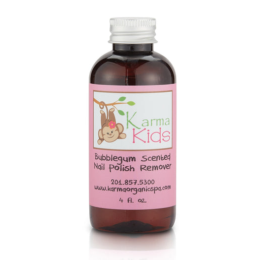 Karma Organic Patented Soy-Based Nail Polish Remover – Non-Toxic Formula with 4 fl oz Bubblegum Scented