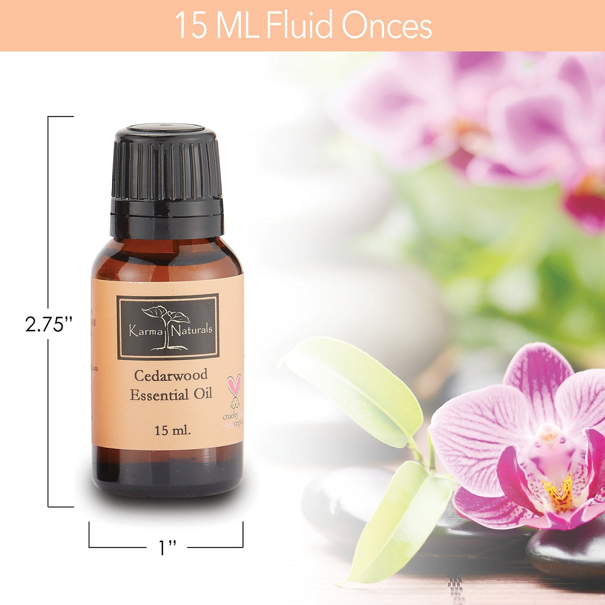 Cedarwood Essential Oil : 100% Pure Therapeutic Grade (15 ml)